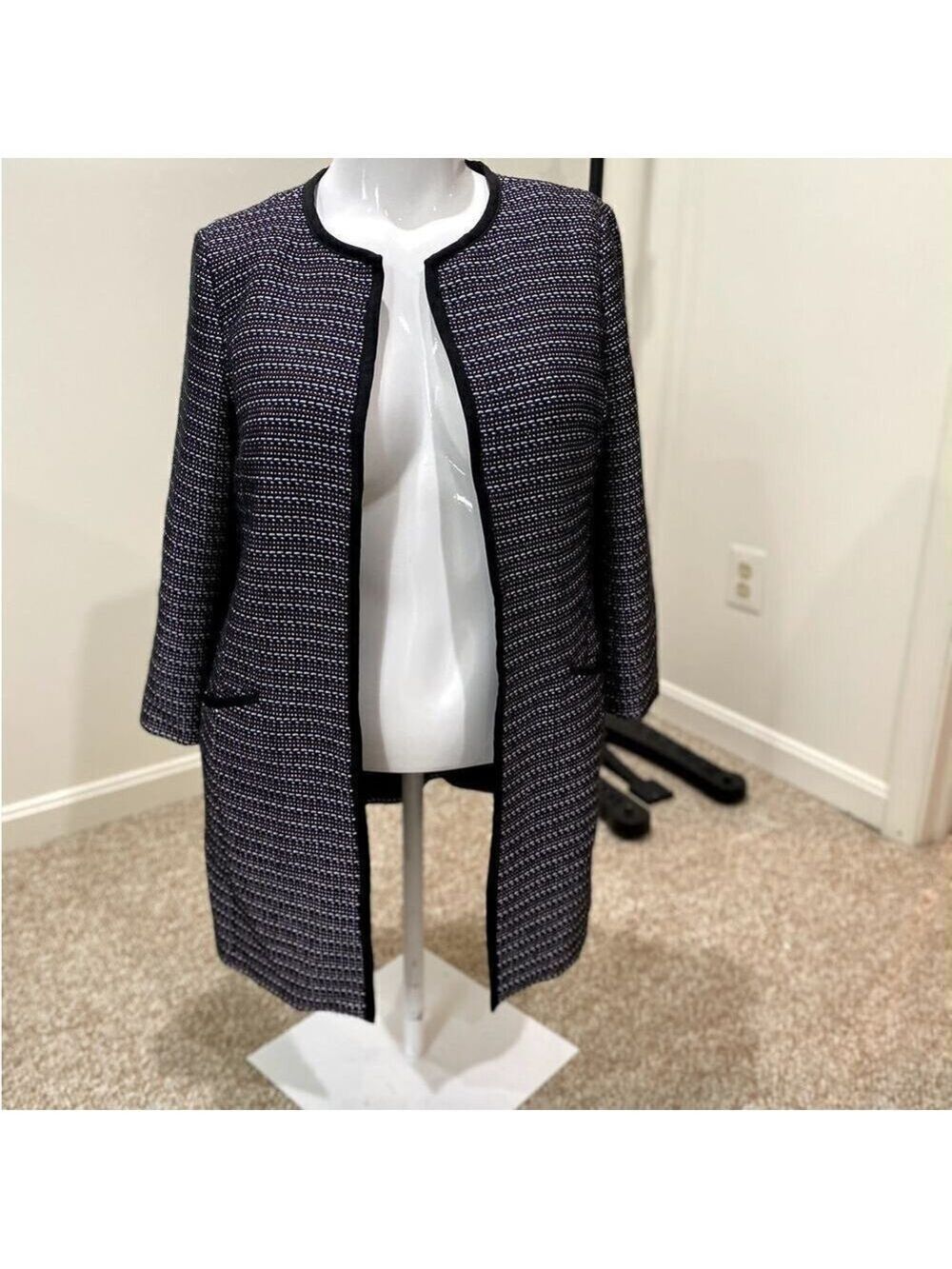 Charter Club Tweed Topper Open Jacket - Size 10 (EUC)